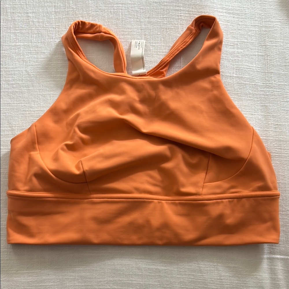 Lululemon Orange Sports Bra with Racerback Design